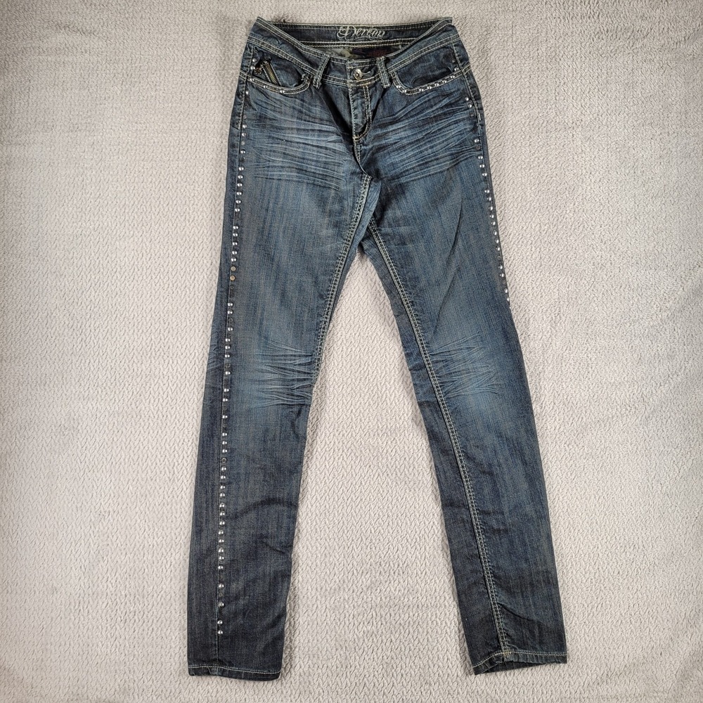 Dereon zipper and stud blue jeans size 5/6 (waist 30)